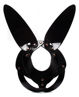 Maska królika Bunny Mask Black Kinky Diva