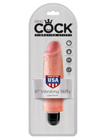 6' Vibrating Stiffy Flesh Realistyczny Wibrator Cielisty 15Cm King Cock