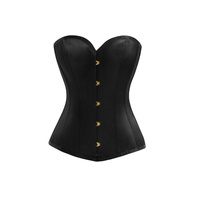 Czarny Gorset Zasłaniający Piersi Upko Black Overbust Corset L UPKO