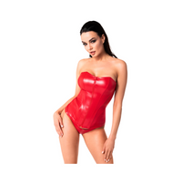 Gorset F355 Mysteria Corset Red L Noir Handmade