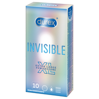 Szersze Prezerwatywy Lateksowe Invisible Xl Powiększone 10 Szt. Durex