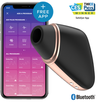 Stymulator Łechtaczki Love Triangle Black With App Satisfyer