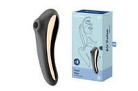 Stymulator łechtaczki z wibratorem Dual Kiss Black Satisfyer