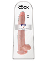 King Cock 14" Cock with Balls Flesh