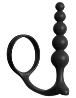 Pierścień erekcyjny z koralikami Ass-Gasm Cockring Anal Beads AFC