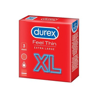 Cienkie Prezerwatywy Lateksowe O Większym Rozmiarze Feel Thin Xl 3 Szt. Durex